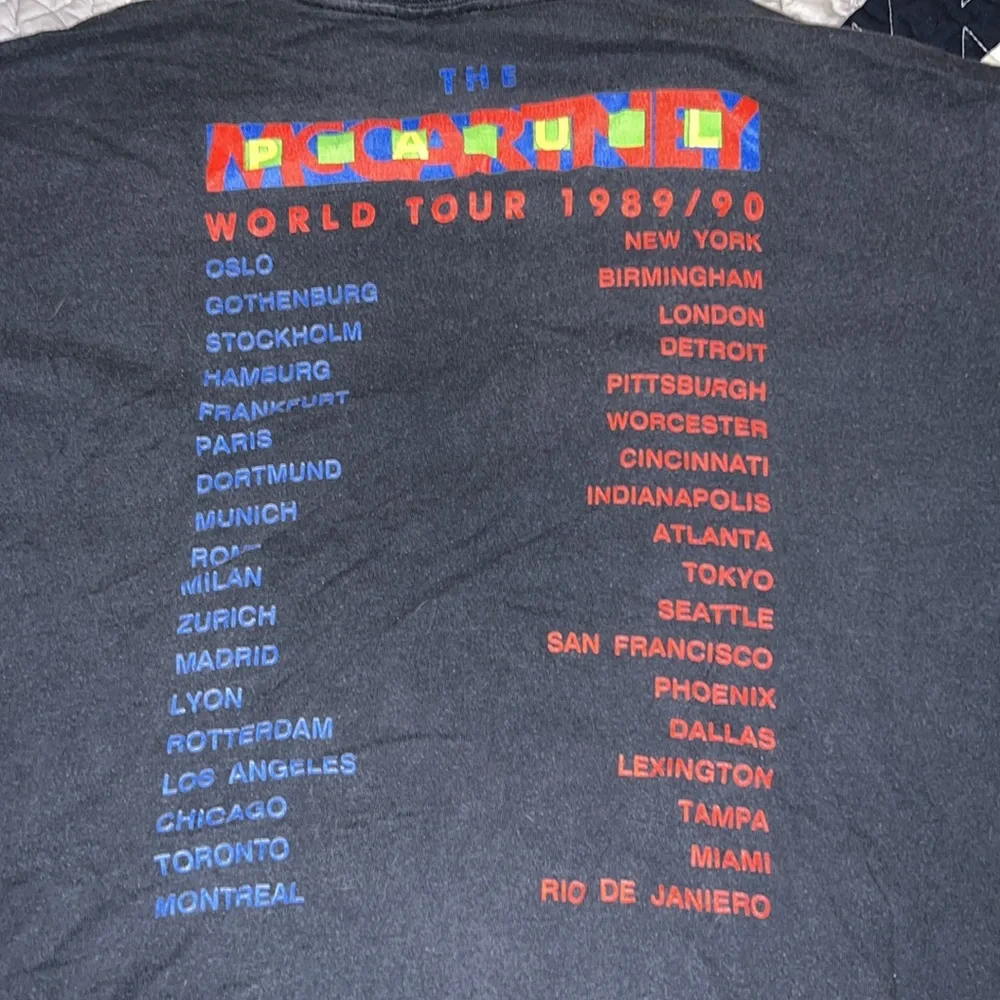 1989 1990 Paul McCartney World Tour T-shirt XL - Picture 1 of 5